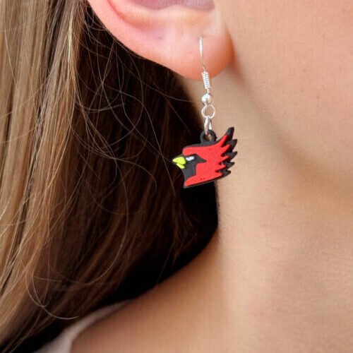 Plainville Cardinals Earrings (Econo)